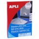 APLI ETIQUETAS METALIZADAS 210,0 X 297,0 MM CANTOS RECTOS PLATA - 100 HOJAS-